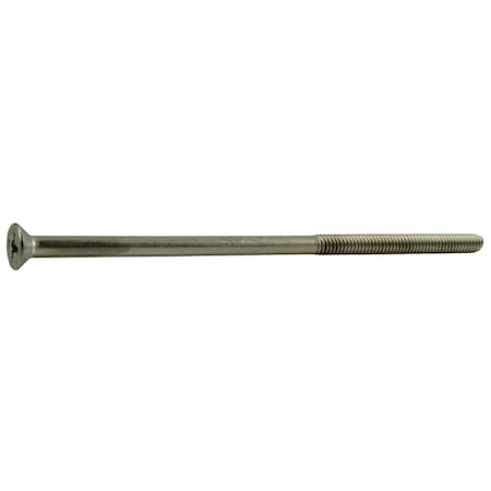 Midwest Fastener 1/4"-20 x 6 in Phillips Flat Machine Screw, Plain 18-8 Stainless Steel, 4 PK 37786